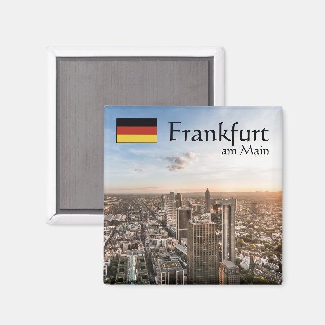 Íman Lembrança de Frankfurt Alemanha (Front/Back)