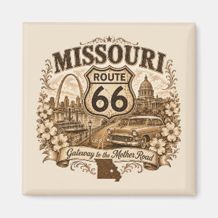 Íman Lembrança de Geladeira Missouri Route 66 Gateway