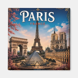 Íman 🧲 Lembrança de Paris França da Sua Viagem Europei