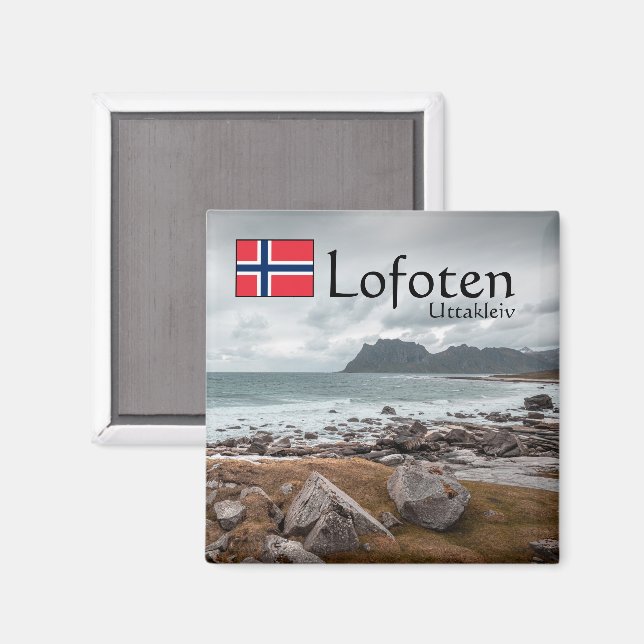 Íman Lembrança de Uttakleiv Lofoten (Front/Back)