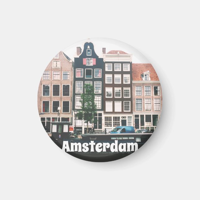 Íman Lembrança de Viagem Amsterdã (Frente)
