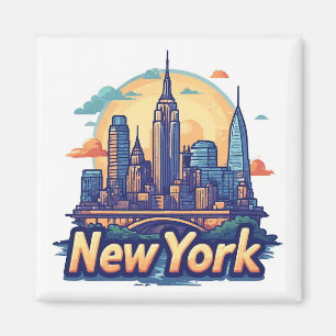 Íman 🗽 Lembrança de Viagem da Cidade de Nova York