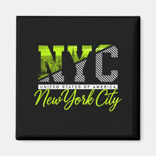 Íman Lembrança de viagem da silhueta de Nova York Nyc