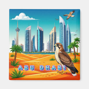 Íman 🌴 Lembrança de Viagem de Abu Dhabi 🕌