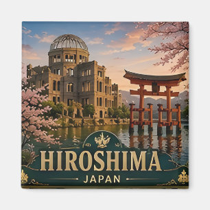 Íman 🧲 Lembrança de Viagem de Hiroshima Japão para Vis
