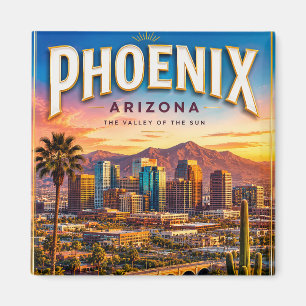 Íman Lembrança de Viagem do Deserto de Phoenix Arizona