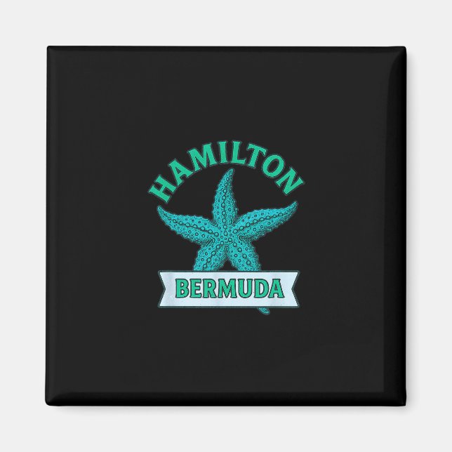 Íman Lembrança de Viagem Férias Hamilton Bermuda Estrel (Frente)