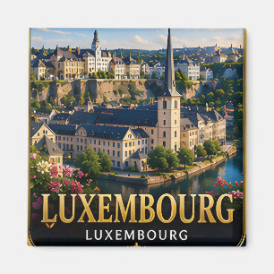 Íman Lembrança de Viagem Luxemburgo para Visitantes pel