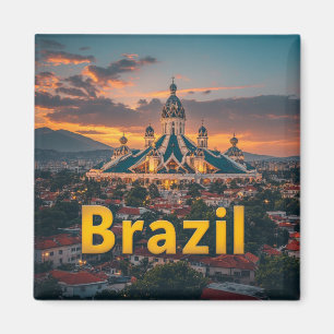Íman Lembrança de Viagem no Brasil Souvenir para Viajan