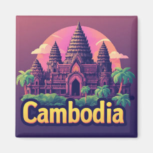 Íman 🧲 Lembrança de Viagem no Camboja Presente de Memó