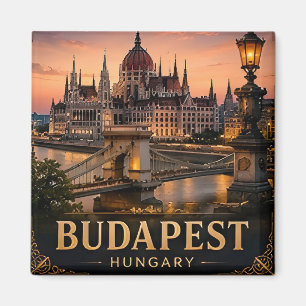 Íman 🧲 Lembrança de Viagem para Budapeste Hungria 🧲