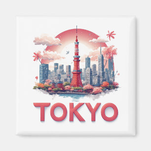Íman Lembrança de Viagem para Cidade de Tóquio Japão 🗺