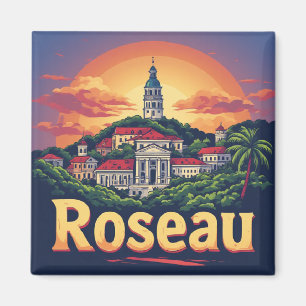 Íman Lembrança de Viagem Roseau Dominica