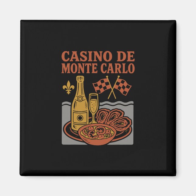 Íman Lembrança do Casino De Monte Carlo Mônaco Comida E (Frente)