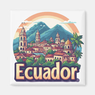 Íman Lembrança do Equador América do Sul 🗺️