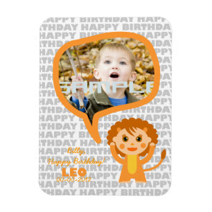 Íman Lembrança do feliz aniversario de Leo para miúdo