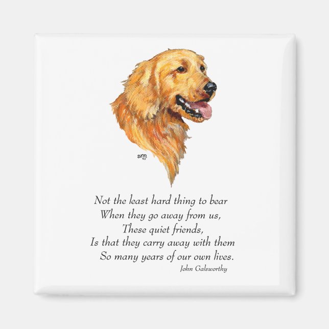 Íman Lembrança do Golden Retriever (Frente)