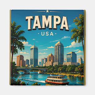 Íman Lembrança do Tampa Florida Riverwalk