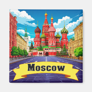 Íman 🧲 Lembrança Explorador Moscou Rússia