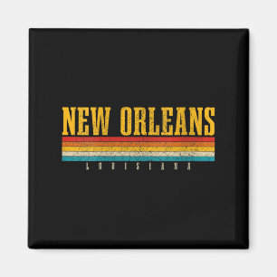 Íman Lembrança Feminina de Nova Orleans Vintage Louisia