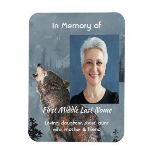 Íman Lembrança Memorial Arte do Lobo Uivando