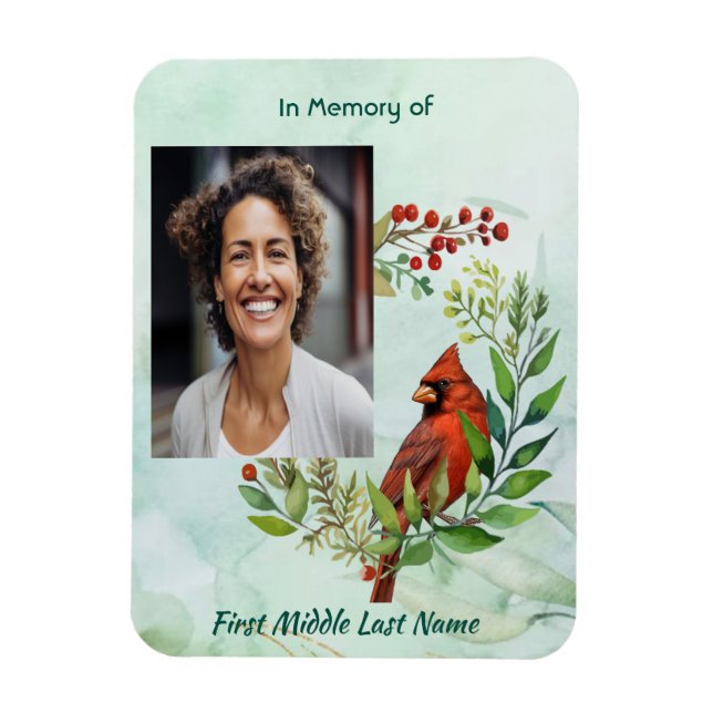 Íman Lembrança Memorial Cristã Cardinal Bird (Vertical)