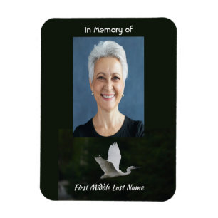 Íman Lembrança Memorial de Ave Garça Branca Cristã
