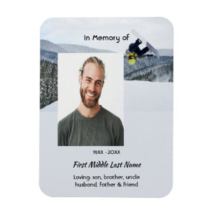 Íman Lembrança Memorial de Snowboarding Inverno