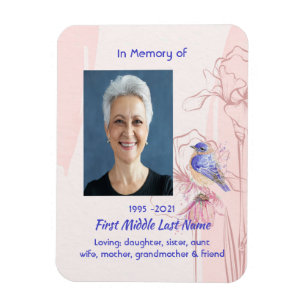 Íman Lembrança Memorial Recordo Passarinho Azul Jardim