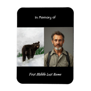 Íman Lembrança Memorial Urso Preto Animal