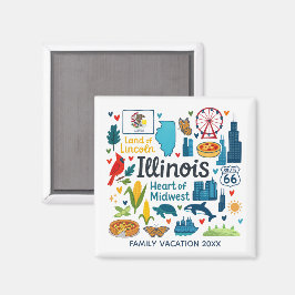Íman Lembrança Personalizada da Viagem Familiar em Illi