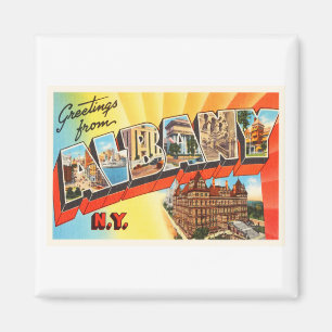 Íman Lembrança velha das viagens vintage de Albany New