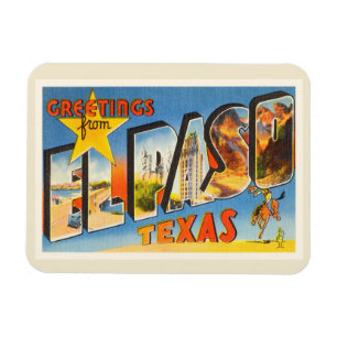 Íman Lembrança velha das viagens vintage de El Paso