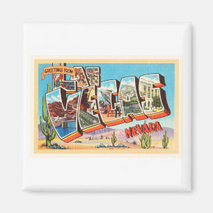 Íman Lembrança velha das viagens vintage de Las Vegas