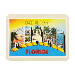 Íman Lembrança velha das viagens vintage de Miami