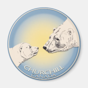 Íman Lembranças de Churchill Urso Polar Ímãs de Arte & 