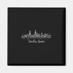 Íman Lembranças de Sevilha Espanha Da Silhueta De Sevil