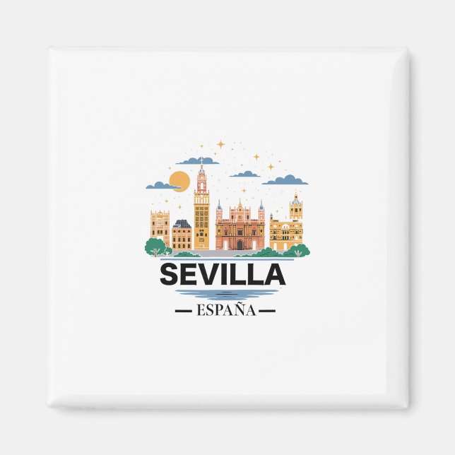Íman Lembranças de Sevilha Espanha From Sevilla España  (Frente)