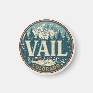 Íman lembranças de verão ao ar livre vintage Vail color