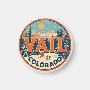 Íman lembranças de verão ao ar livre vintage Vail color