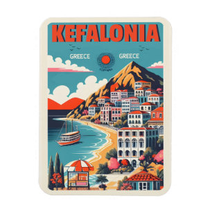 Íman lembranças de viagem kefalonia grécia vintage