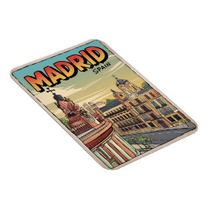 Íman lembranças de viagem vintage da cidade de Madrid E