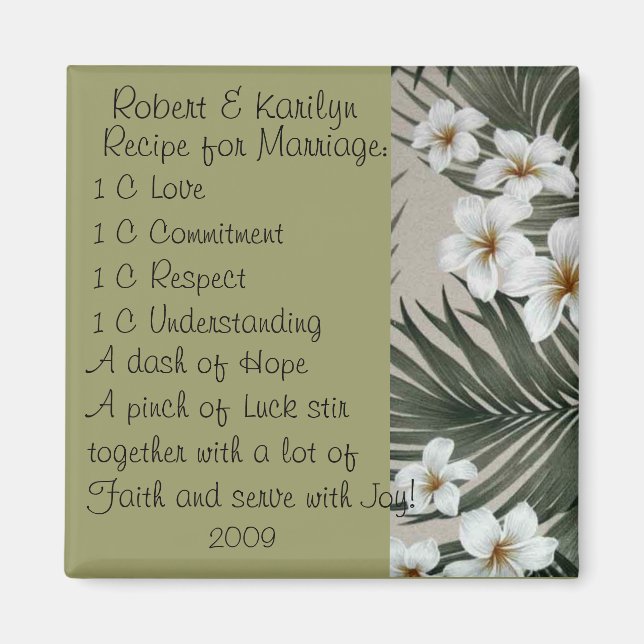 Íman Lembrancinhas de casamento (Frente)