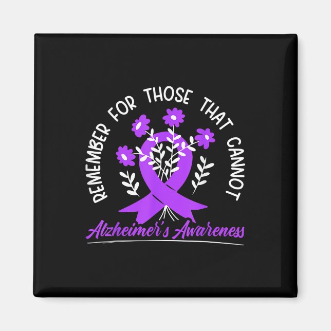 Íman Lembre-Se Daqueles Que Não Podem Flor De Alzheimer (Frente)