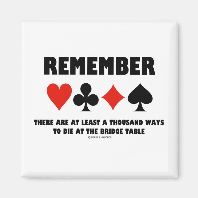 Íman Lembre-Se De Pelo Menos Mil Maneiras De Morrer Na  (Frente)