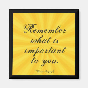 Íman "Lembre-se do que é importante para você"