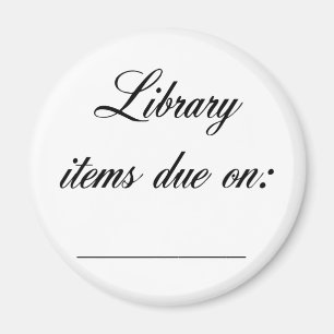 Íman Lembrete da data aprazada da biblioteca