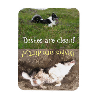 Íman Lembrete da máquina de lavar louça, Limpo versus s