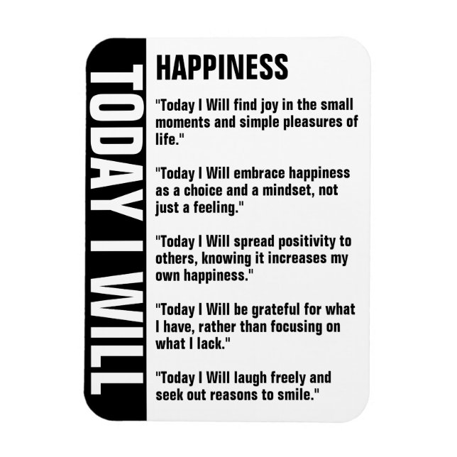 Íman Lembrete das metas de assistência à felicidade Per (Vertical)