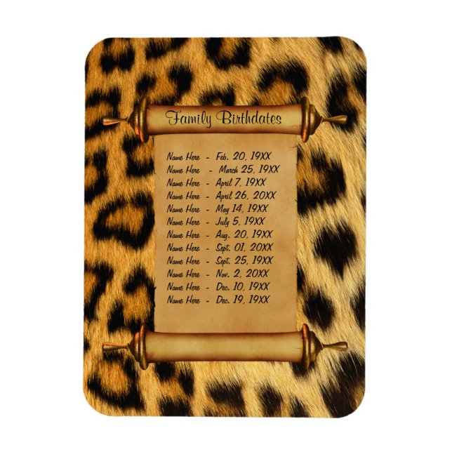 Íman Lembrete de aniversário da família magnética - Per (Vertical)